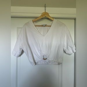 White linen top